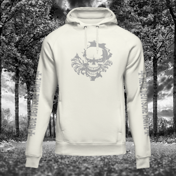Hoodie "NDH-Skull" - White