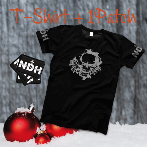 Bundle 3 - T-Shirt "NDH-Skull" + 1 NDH Patch