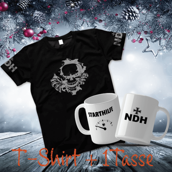 Bundle 4 - T-Shirt "NDH-Skull" + 1 NDH Tasse